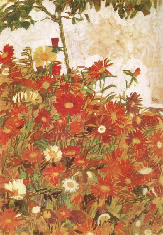 Egon Schiele Field of Flowers china oil painting image